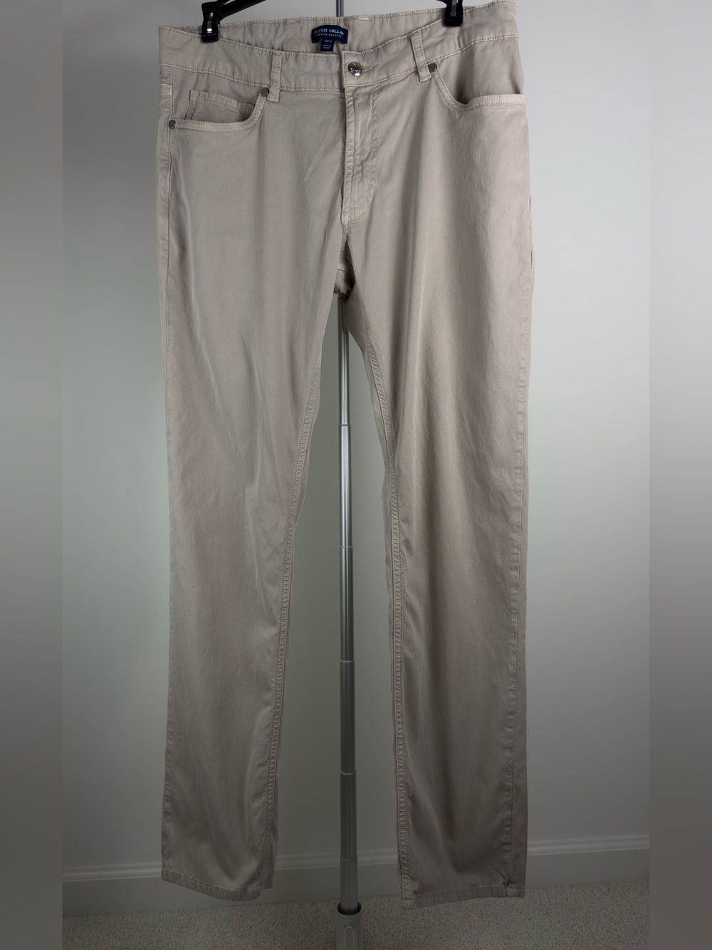 Peter Millar Crown Crafted Men's 5-Pocket Pants Khaki Beige Size 34x32 - Picture 1 of 6